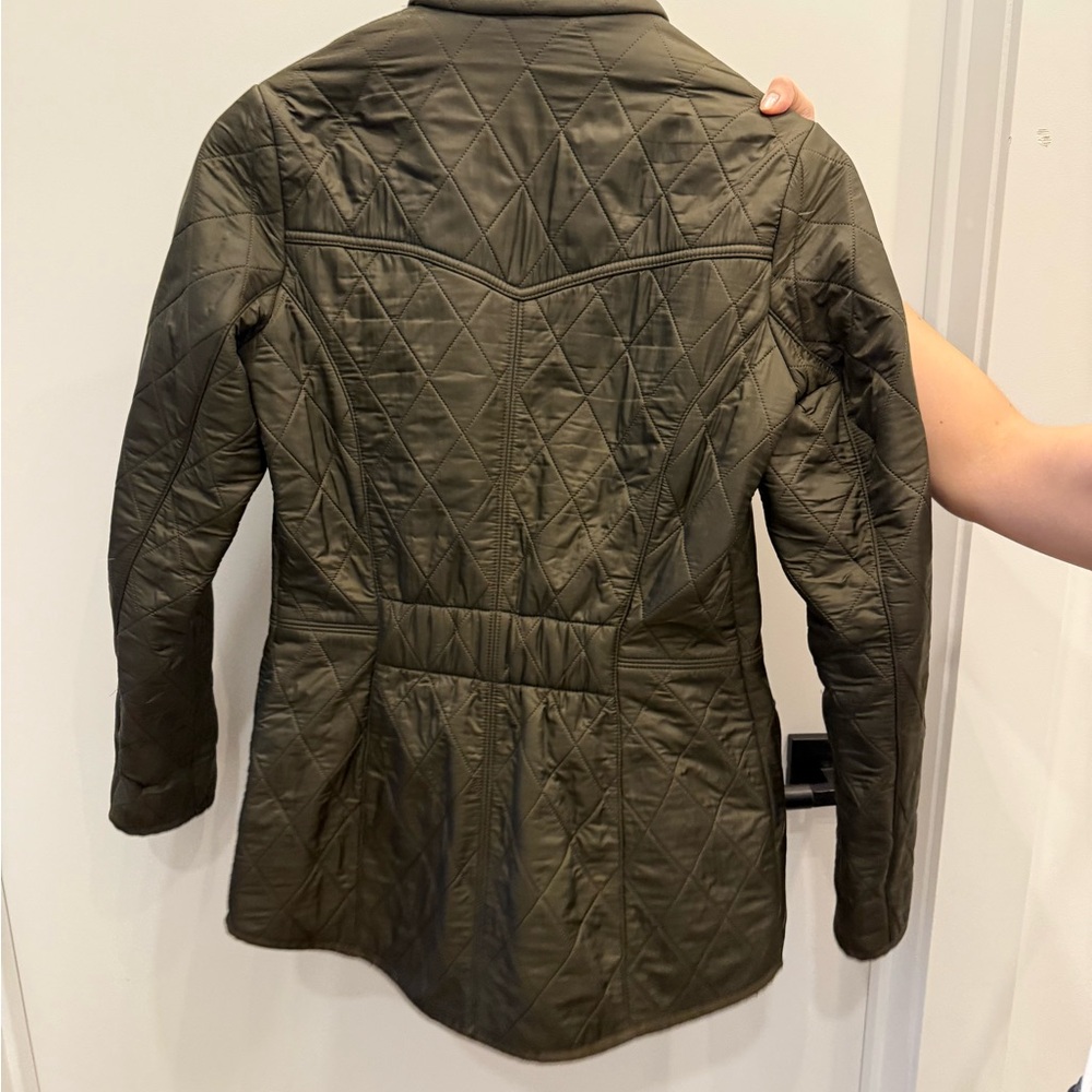 Barbour Classic Quilted Olive Jacket - Picture 3 of 5
